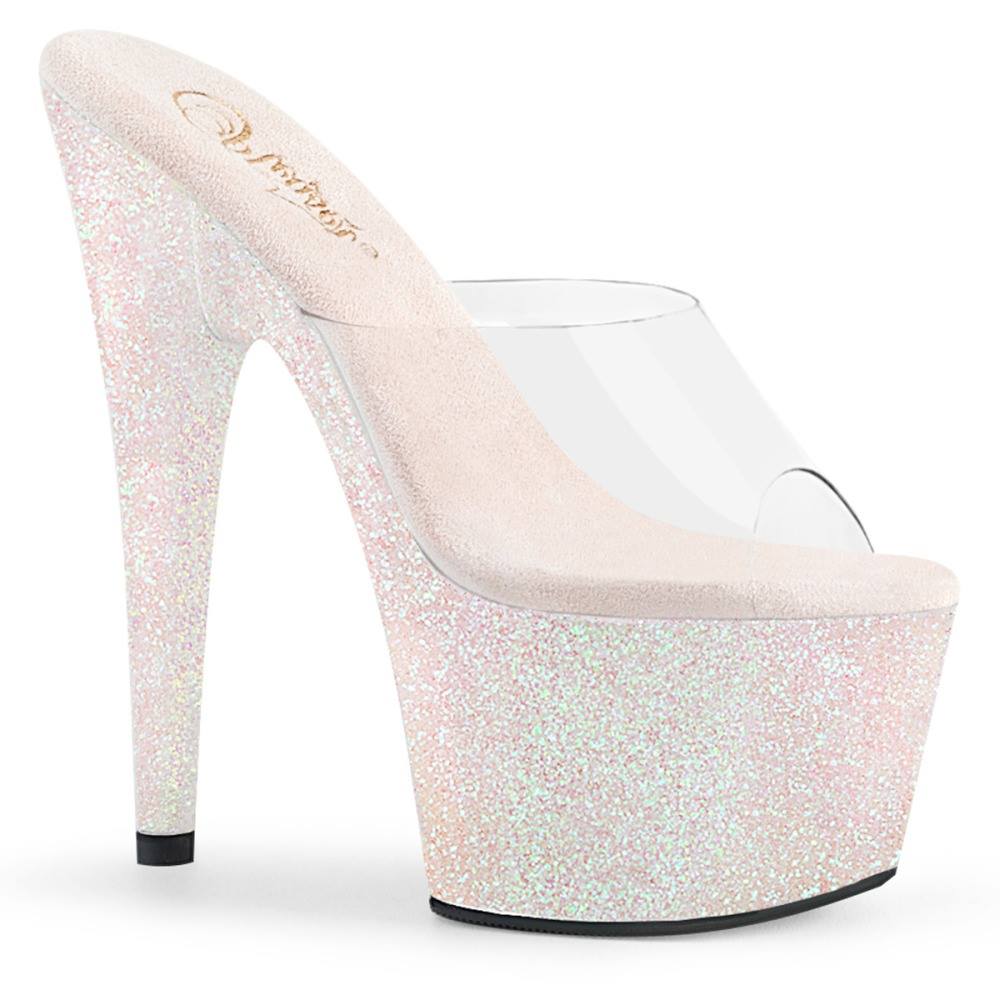 Pleaser - ADORE701HMG Mules à talons - Chaussures de pole dance - Blanc Product image